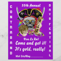 Piraten-Tage Lake Charles, Louisiana. 50 Farben Personalisierte Flyer