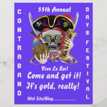 Piraten-Tage Lake Charles, Louisiana. 50 Farben Individuelle Flyer