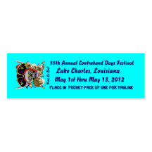 Piraten-Tage Lake Charles, Louisiana. 50 Farben Visitenkarten Vorlage