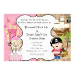 Piraten-und Prinzessin-Birthay Party Einladung