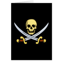 Piraten Zeichen Logo pirates sign Grußkarten
