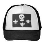 PIRATENFLAGGE-SCHÄDEL UND DREI LILIEN-FLAGGE NETZCAP