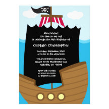 Piratenflaggeschiffspiraten-Geburtstags-Party Einl