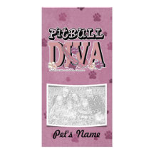 Pitbull DIVA Foto Grußkarte