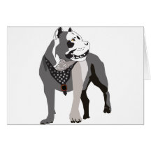 Pitbull Grußkarte