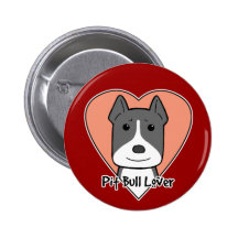Pitbull Liebhaber Button