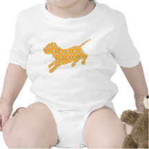 Pitbull with Flower Pattern Baby Shirt