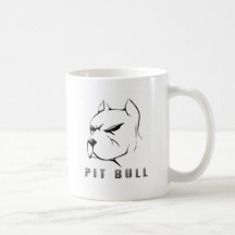 Pitbull zeichnen kaffee tasse