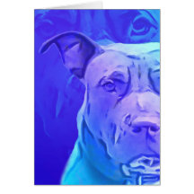 Pitbull-zeitgenössische Kunst Grußkarte