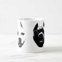 Pitbulls bw kaffeehaferl