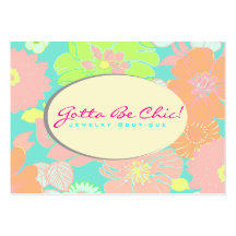 PixDezines Alegre Retro Blumen, Pastel/DIY Farbe!! Visitenkartenvorlage