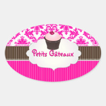 PixDezines kleiner Kuchen+damask/DIY Farbe Sticker
