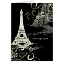 PixDezines La-Ausflug Eiffel+Wirbel Grußkarten