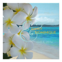 PixDezines Plumeria-Leu-/beach/tropical wedding Individuelle Einladungen