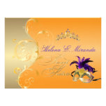 PixDezines tangine orange/Maskerade des Bonbons 16 einladungen