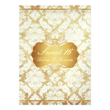 PixDezines Vintager Damast Bonbons 16/venezia Individuelle Ankündigskarten