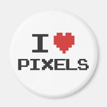 Pixel der Liebe I pixelated Herz retro Gamer 8bit Magnete