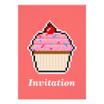Pixel-Kunst-Kuchen-Einladung