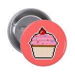Pixel-Kunst-Kuchen-Knopf Anstecknadel