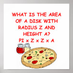 PIZZA und Mathe Posterdruck