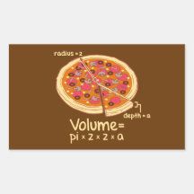 Pizza-Volumen mathematische Formel = Pi*z*z*a Sticker