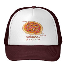 Pizza-Volumen mathematische Formel = Pi*z*z*a Kappen