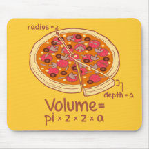 Pizza-Volumen mathematische Formel = Pi*z*z*a Mousepad