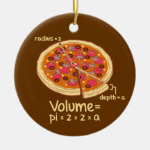 Pizza-Volumen mathematische Formel = Pi*z*z*a Weihnachtsbaum Ornament