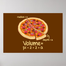 Pizza-Volumen mathematische Formel = Pi*z*z*a Posterdrucke