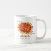Pizza-Volumen mathematische Formel = Pi*z*z*a Tee Haferl