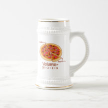 Pizza-Volumen mathematische Formel = Pi*z*z*a Tassen