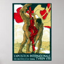 Plakat 1911 Turins Italien