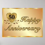 Plakat - 50. Jahrestag - Gold