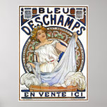 Plakat Alphonse Mucha: Kunst Nouveau- Blau Descham