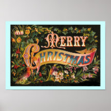 Plakat Blumenmuster der frohen Weihnachten