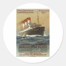 Plakat der Hamburg 1899 - Kreuzschiff-Zwischenlage Runde Aufkleber