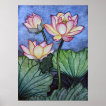 Plakat-Druck der Lotos-Blumen-#5