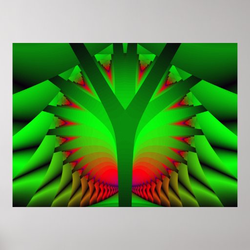 Plakat-Druck: Fraktal-Baum