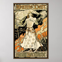 Plakat/Druck: Jeanne D'Arc, Sarah Bernhardt