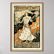 Plakat/Druck: Jeanne D'Arc, Sarah Bernhardt