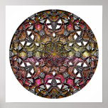 Plakat/Druck:  Metallisches KristallKaleidoskop