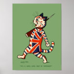 Plakat/Druck: Patriotische Katze