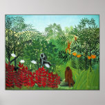 Plakat/Druck: Tropischer Wald mit Affen