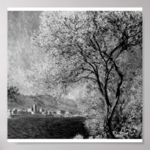 Plakat-Einfarbig-Monet-Antibes