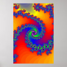 Plakat: Fraktal-Spiralen