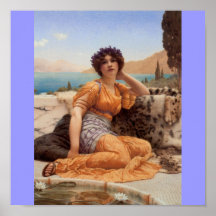 Plakat-Godward-Veilchen gewunden und Roben
