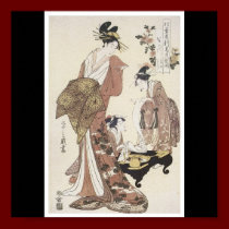 Plakat japanischen malenden C. 1795 poster