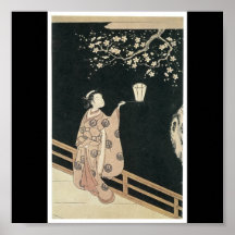 Plakat japanischer malender C. später 1760's