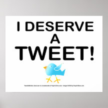 Plakat, Kunst - ich verdiene GETWEETETE!