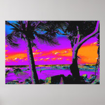 Plakat-Kunst-Sommer-Glühen ZIZZAGO